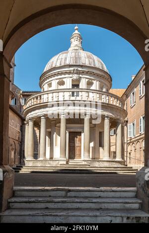 Tempietto di San Pietro in Montorio, Tempel Tempietto del Bramante, Gianicolo, Trastevere, Rom, Latium, Italien, Europa Stockfoto