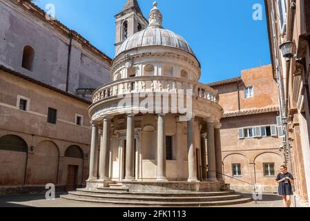 Tempietto di San Pietro in Montorio, Tempel Tempietto del Bramante, Gianicolo, Trastevere, Rom, Latium, Italien, Europa Stockfoto