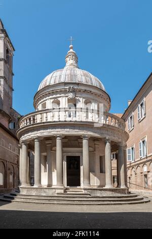 Tempietto di San Pietro in Montorio, Tempel Tempietto del Bramante, Gianicolo, Trastevere, Rom, Latium, Italien, Europa Stockfoto