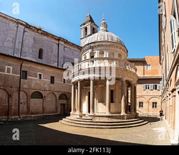 Tempietto di San Pietro in Montorio, Tempel Tempietto del Bramante, Gianicolo, Trastevere, Rom, Latium, Italien, Europa Stockfoto