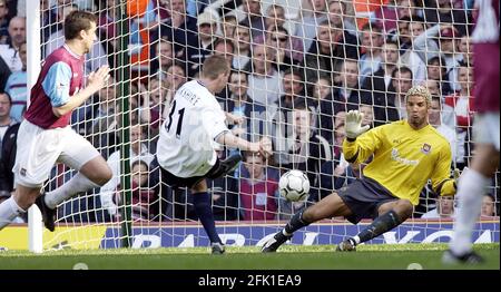 WEST HAM V MIDDLESBROUGH 21/4/2003 UNZULÄSSIGES TORBILD DAVID ASHDOWNPREMIER LIGA-FUSSBALL Stockfoto