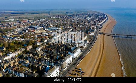 Luftaufnahme des Deal Town Center Stockfoto