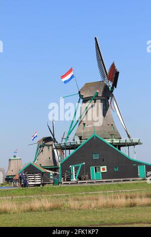 Zaanse Schans in den Niederlanden Stockfoto