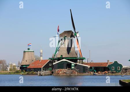 Zaanse Schans in den Niederlanden Stockfoto