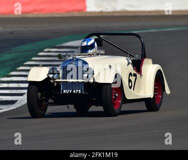 Philip Tisdall, Mark Shears, Morgan Plus Four, FISCar Historic 50er Jahre, Hawthorn Trophy Cars, Hawthorn International und Tom Cole Trophies Rennen um 1950' Stockfoto