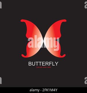 Beauty Butterfly Vector Icon Logo Design Stock Vektor