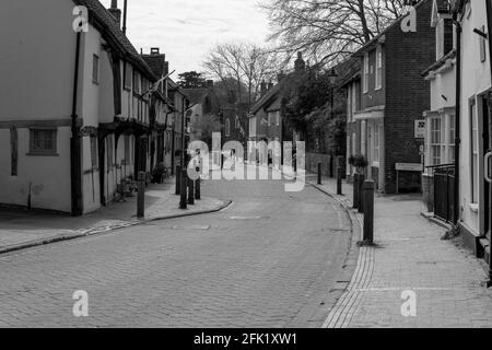 Wohnungen in South Street, Titchfield ein historisches Dorf in Hampshire in der Nähe von Fareham, Hampshire, England, Großbritannien Stockfoto