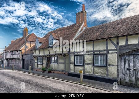 Wohnungen in South Street, Titchfield ein historisches Dorf in Hampshire in der Nähe von Fareham, Hampshire, England, Großbritannien Stockfoto