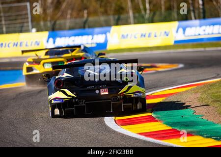 Stavelot, Belgien, 27/04/2021, 60 Schiavoni Claudio (ita), Piccini Andrea (ita), Cressoni Matteo (ita), Iron Lynx, Ferrari 488 GTE Evo, Aktion beim Prolog der FIA-Langstrecken-Weltmeisterschaft 2021 auf dem Circuit de Spa-Francorchamps, vom 26. Bis 27. April in Stavelot, Belgien - Foto Joao Filipe / DPPI Stockfoto