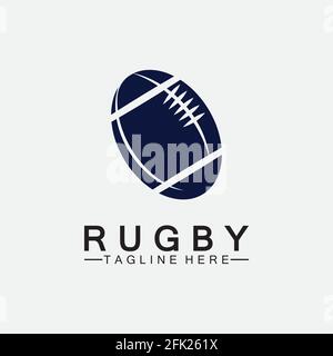 Rugby Ball American Football Icon Vektor-Logo-Vorlage Stock Vektor