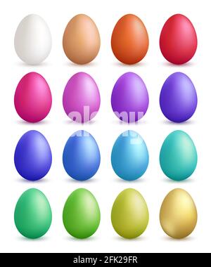 Gefärbte Eier. Happy easter Symbole Sammlung Vektor bunte Eier Stock Vektor