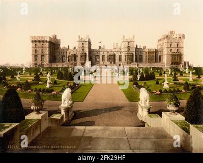 Windsor Castle East Terrace um 1890-1900 Stockfoto