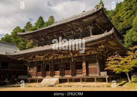 Shoshazan Engyo-ji Engyoji-Tempel, Mount Shosha. 書写山圓教寺. Berühmter japanischer buddhistischer Tempel, auch Schauplatz des Films „The Last Samurai“. Japan. Stockfoto