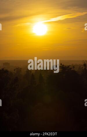 Sonnenuntergang über San Fernando Valley Stockfoto
