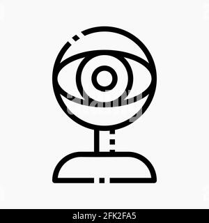 Webcam-Symbolvektor. Web-Kamera-Gerätesymbol auf leerem Hintergrund isoliert Stock Vektor