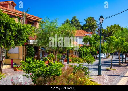 Skala Dorf auf der griechischen Insel Kefalonia, Griechenland. Stockfoto