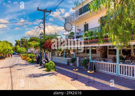 Skala Dorf auf der griechischen Insel Kefalonia, Griechenland. Stockfoto