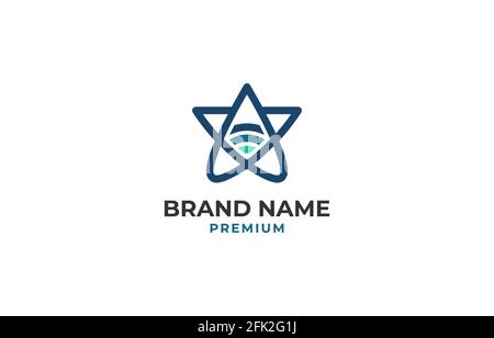 Star Network Technology Logo Vektor Design Template für Technologie geeignet Stock Vektor