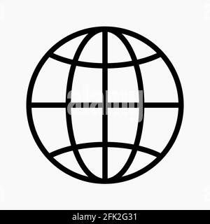 Globus Icon Vektor. Weltweites Symbol. Website-Zeichen für alle Zwecke Stock Vektor