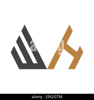HE, EH, E UND H Abstraktes Initial Monogram Letter Alphabet Logo Design Stock Vektor