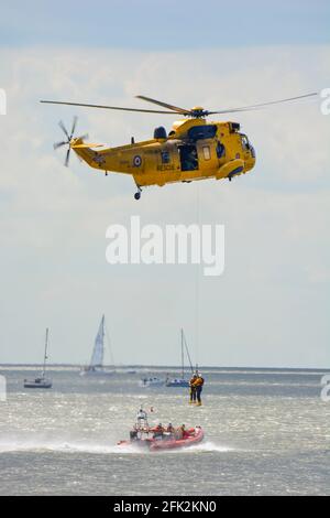 Luftseerettungsdisplay, Clacton on on Sea Stockfoto