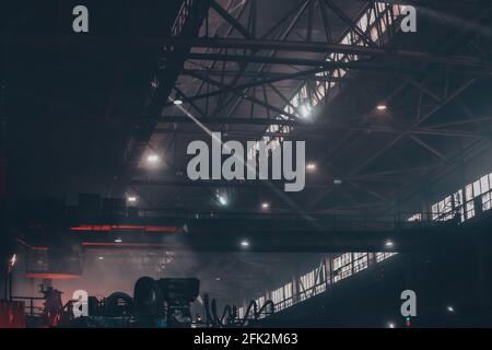 Balken in alten Industriegebäude oder Lager. Stockfoto