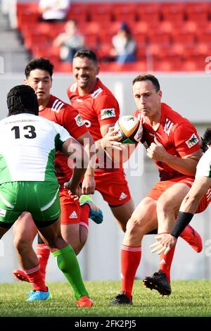 Hanazono Rugby Stadium, Higashi Osaka, Japan. April 2021. Ben Smith, 24. April 2021 - Rugby : Japan Rugby Top League 2021 Spiel zwischen Mitsubishi Heavy Industries Sagamihara DYNABOARS 17-50 Kobe Steel Kobelco Steelers im Hanazono Rugby Stadium, Higashi Osaka, Japan. Quelle: SportsPressJP/AFLO/Alamy Live News Stockfoto