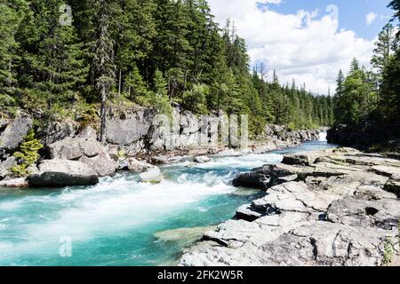 McDonald Creek im Glacier National Park, USA Stockfoto