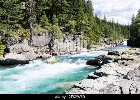 McDonald Creek im Glacier National Park, USA Stockfoto