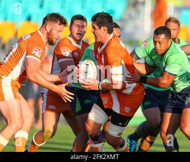 Austin, TX, USA. April 2021. Die Austin Gilgronis spielen am 25. April 2021 in Austin, Texas, die Seattle Seawolves in einem Major League Rugby Match. Austin Won, 42-15. Quelle: Scott Coleman/ZUMA Wire/Alamy Live News Stockfoto