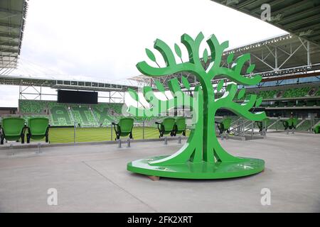 Austin, TX, USA. April 2021. Q2 Stadium, Heimstadion des FC Austin, in Austin, Texas. Quelle: Scott Coleman/ZUMA Wire/Alamy Live News Stockfoto