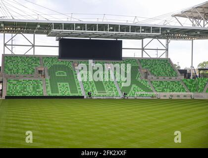 Austin, TX, USA. April 2021. Q2 Stadium, Heimstadion des FC Austin, in Austin, Texas. Quelle: Scott Coleman/ZUMA Wire/Alamy Live News Stockfoto