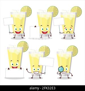 Limonade Cartoon in Charakter bringen Informationboard. Vektorgrafik Stock Vektor