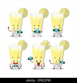 Fotograf Beruf Emoticon mit Limonade Zeichentrickfigur. Vektorgrafik Stock Vektor
