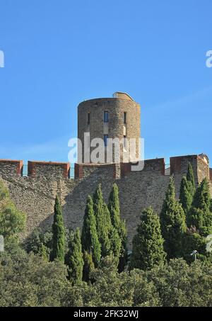 Das Fort von Sant Telmo befindet sich in Collioure-Frankreich Stockfoto