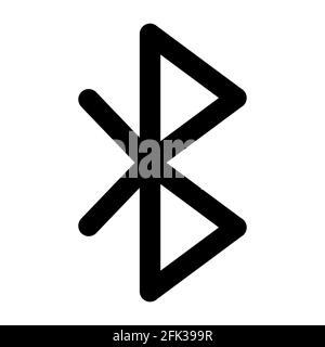 Bluetooth-Vektorsymbol. Einfaches Liniendesign für Webvorlage und App. Stock Vektor