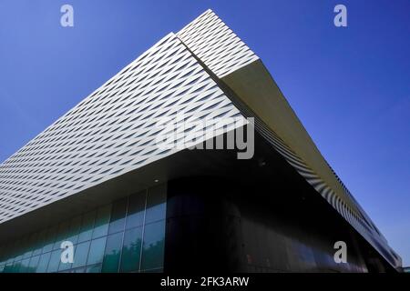 Messe Hall by Herzog & de Meuron, Basel, Schweiz. Stockfoto