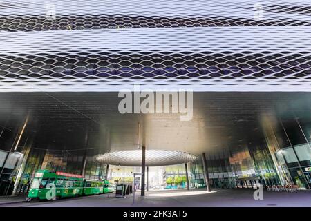 Messe Hall by Herzog & de Meuron, Basel, Schweiz. Stockfoto