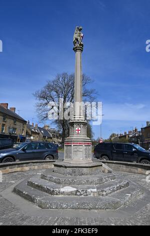 Das war Memorial an der High Street in der Stadt Moreton-in-Marsh in Gloucestershire. Stockfoto