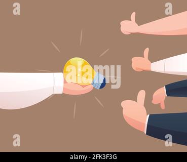 Feedback, positives Feedback Konzept. Vector Illustration. Minimale und flaches Design Stock Vektor