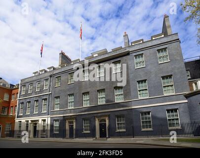 London, England, Großbritannien. 10 und 11 Downing Street Stockfoto