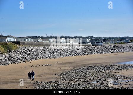 Trecco Bay Holidays, Trecco Bay, Porthcawl, Bridgend, South Wales. Immer mehr Menschen werden einen Aufenthalt oder Urlaub, 2021 Sommer Stockfoto