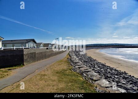 Trecco Bay Holidays, Trecco Bay, Porthcawl, Bridgend, South Wales. Immer mehr Menschen werden einen Aufenthalt oder Urlaub, 2021 Sommer Stockfoto