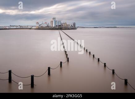 Weston-Super-Mare Marine Lake Stockfoto