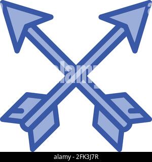 Bogenpfeile. Vektorsymbol für Archer-Pfeile für Webdesign auf weißem Hintergrund isoliert Stock Vektor