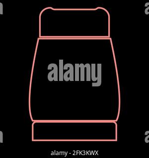 Neon Pfeffer ist es die rote Farbe Vektor Illustration flach Helle Bilder stilbilde Stock Vektor