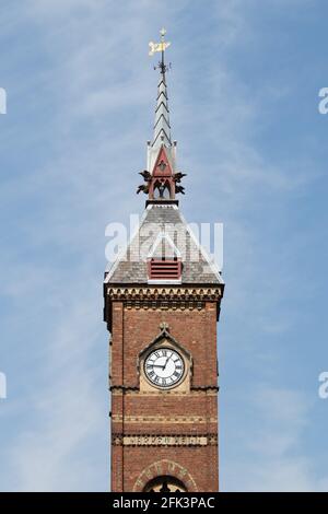 Der Old Market Hall Tower in Louth, Lincolnshire. Stockfoto