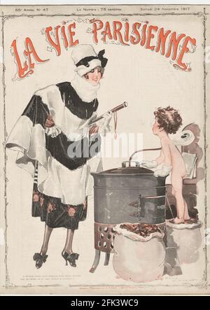 1910er Frankreich La Vie Parisienne Magazin Cover Stockfoto