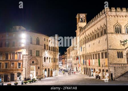 Priori Palace in Perugia, Italien Stockfoto