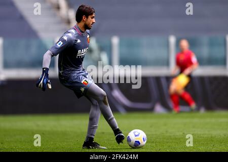 Mattia Perin von Genua FC in Aktion während der Serie A Spiel zwischen Juventus FC und Genua FC. Juventus FC gewinnt 3-1 gegen den FC Genua. Stockfoto